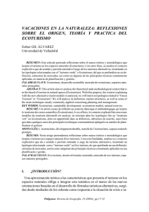 vacaciones en la naturaleza: reflexiones sobre el origen, teor&iacute;a y