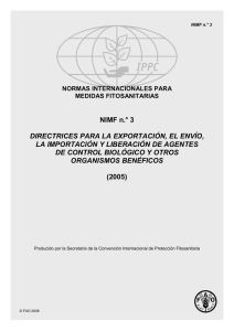 NIMF n.° 3 DIRECTRICES PARA LA EXPORTACIÓN, EL