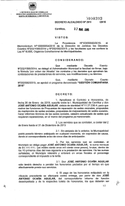 Decretos - Municipalidad de Cerrillos