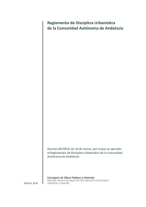 Reglamento de Disciplina Urban&iacute;stica de la Comunidad Aut&oacute;noma