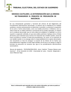 SSI116.1EL1 - Tribunal Electoral del Estado de Guerrero