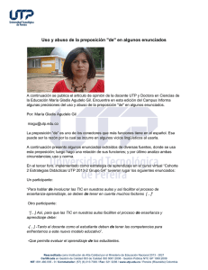 Uso y abuso de la preposici&oacute;n "de" en algunos enunciados