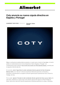 Coty anuncia su nueva cúpula directiva en España y