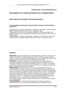 Percepción en el varón del aborto en la adolescencia