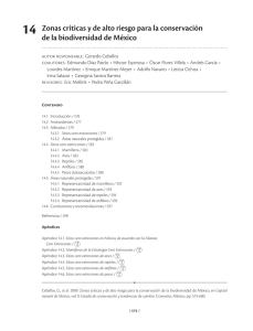 Zonas críticas y de alto riesgo para la conservación de la