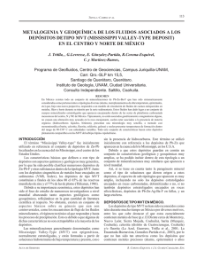 metalogenia y geoquímica de los fluidos asociados a los depósitos