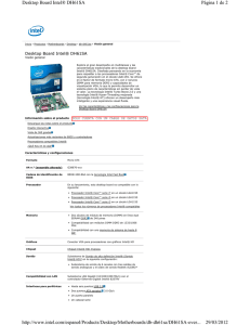 Página 1 de 2 Desktop Board Intel® DH61SA 29/ 03/ 2012 http