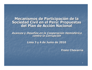Mecanismos de Participación de la Sociedad Civil en el Perú
