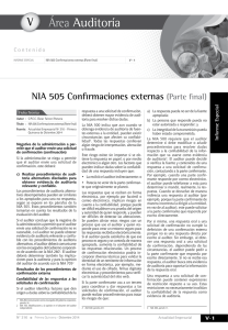 V NIA 505 Confirmaciones externas (Parte final)