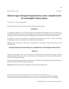 HEMORRAGIA INTRAPARENQUIMATOSA COMO COMPLICACION