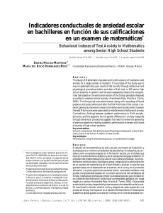 Indicadores conductuales de ansiedad escolar en bachilleres en