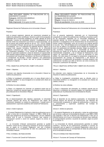 Reglamento General de Publicaciones de la Universidad de Alicante.