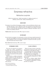 Sorpresa refractiva - Sociedad Canaria de Oftalmología
