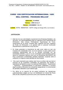 curso con certificacion internacional / iadc well control