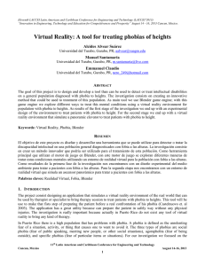 Virtual Reality: A tool for treating phobias of heights