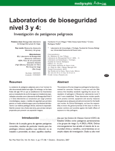 Laboratorios de bioseguridad nivel 3 y 4