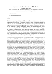PDF. 20 de marzo de 2013. Apuntes EdC con Julián Carrón