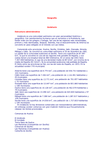 Geografía - Andalucía - Estructura Administrativa