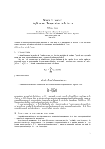 Series de Fourier Aplicación: Temperatura de la tierra