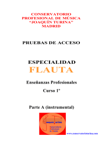 FLAUTA - Conservatorio Profesional de Música "Joaquín Turina"