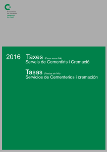 Taxes de Cementiris 2016 - Cementiris de Barcelona