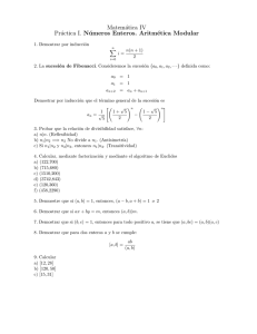 Matemática IV Práctica I. Números Enteros. Aritmética Modular