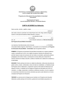CARTA ACUERDO de Adhesión - Universidad Católica Argentina