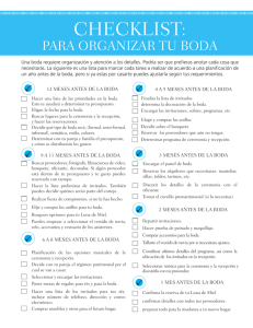 checklist - Boda Paso a Paso