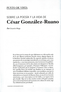 Sobre la poesía y la vida de César González