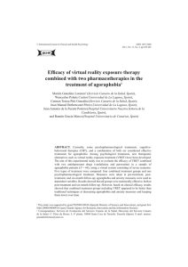 Efficacy of virtual reality exposure therapy combined with two