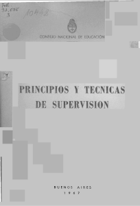 Principios y Tecnicas de Supervisión