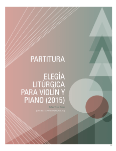 Partitura. Elegía litúrgica para violín y piano (2015)