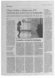 china multa a glaxo con 379 millones por sobornos en hospitales