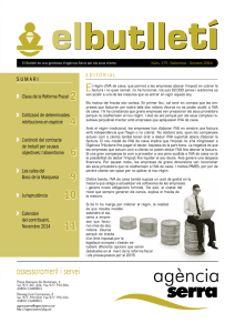 el butlletí - Agencia Serra