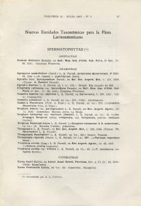 Nuevas entidades taxonómicas para la Flora Latinoamericana. Pág.47