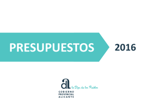 PRESUPUESTOS 2016 - Diputación de Alicante