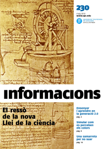 Informacions 230, maig 2010 - Universitat Politècnica de Catalunya