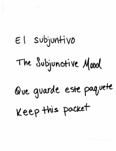Page 1 Page 2 Page 3 Subjunctive MOOD
