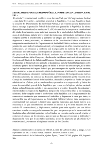 DEPARTAMENTO DE SALUBRIDAD PÚBLICA, COMPETENCIA