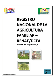 REGISTRO NACIONAL DE LA AGRICULTURA FAMILIAR