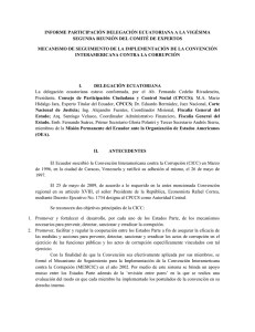informe participación delegación ecuatoriana a la vigésima