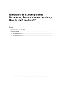 Ejercicios de Subscripciones Duraderas, Transacciones Locales y
