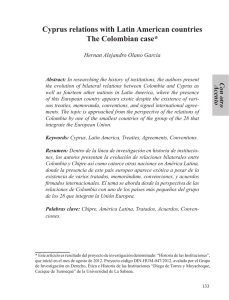 Cyprus relations with Latin American countries The Colombian case*