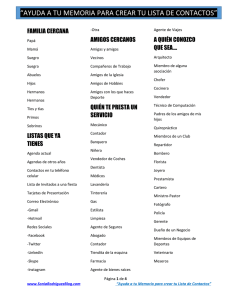 &ldquo;AYUDA A TU MEMORIA PARA CREAR TU LISTA DE CONTACTOS&rdquo;