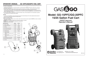 Model: GG-15PFC/GG-25PFC 15/25 Gallon Fuel Cart