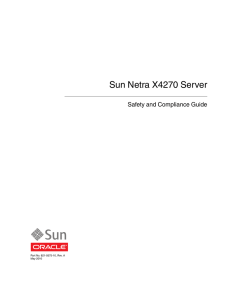 Sun Netra X4270 Server Safety and Compliance Guide