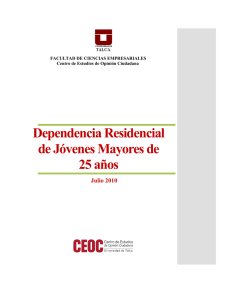 Dependencia Residencial de Jóvenes Mayores de 25 años