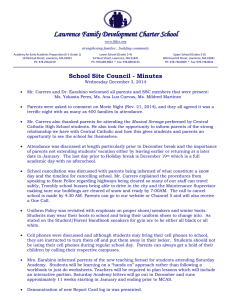 School Site Council - Minutes - Lawrence Family Development