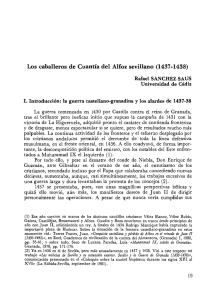 Los caballeros de Cuantía del Alfoz sevillano (1437-1438)