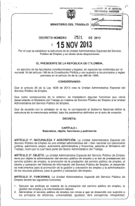 Decreto 2521 de 2013 - Presidencia de la República de Colombia